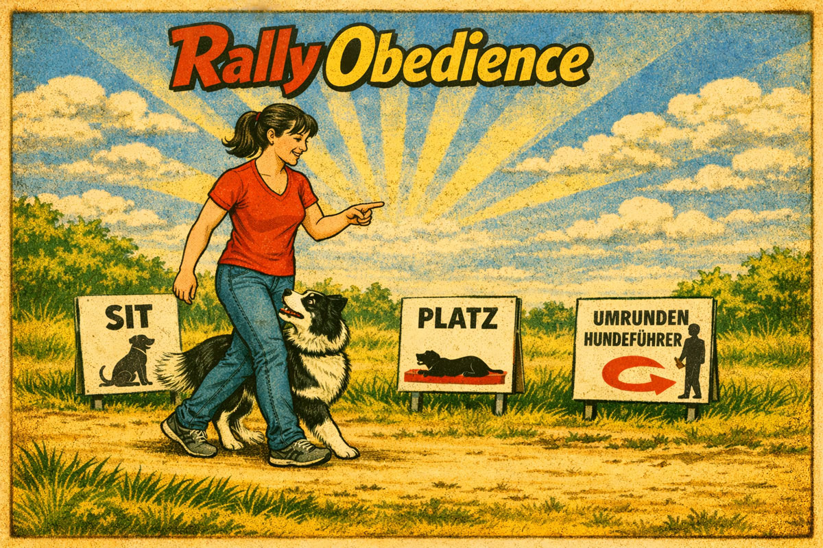 Ein Border Collie läuft durch einen RO Parcours.